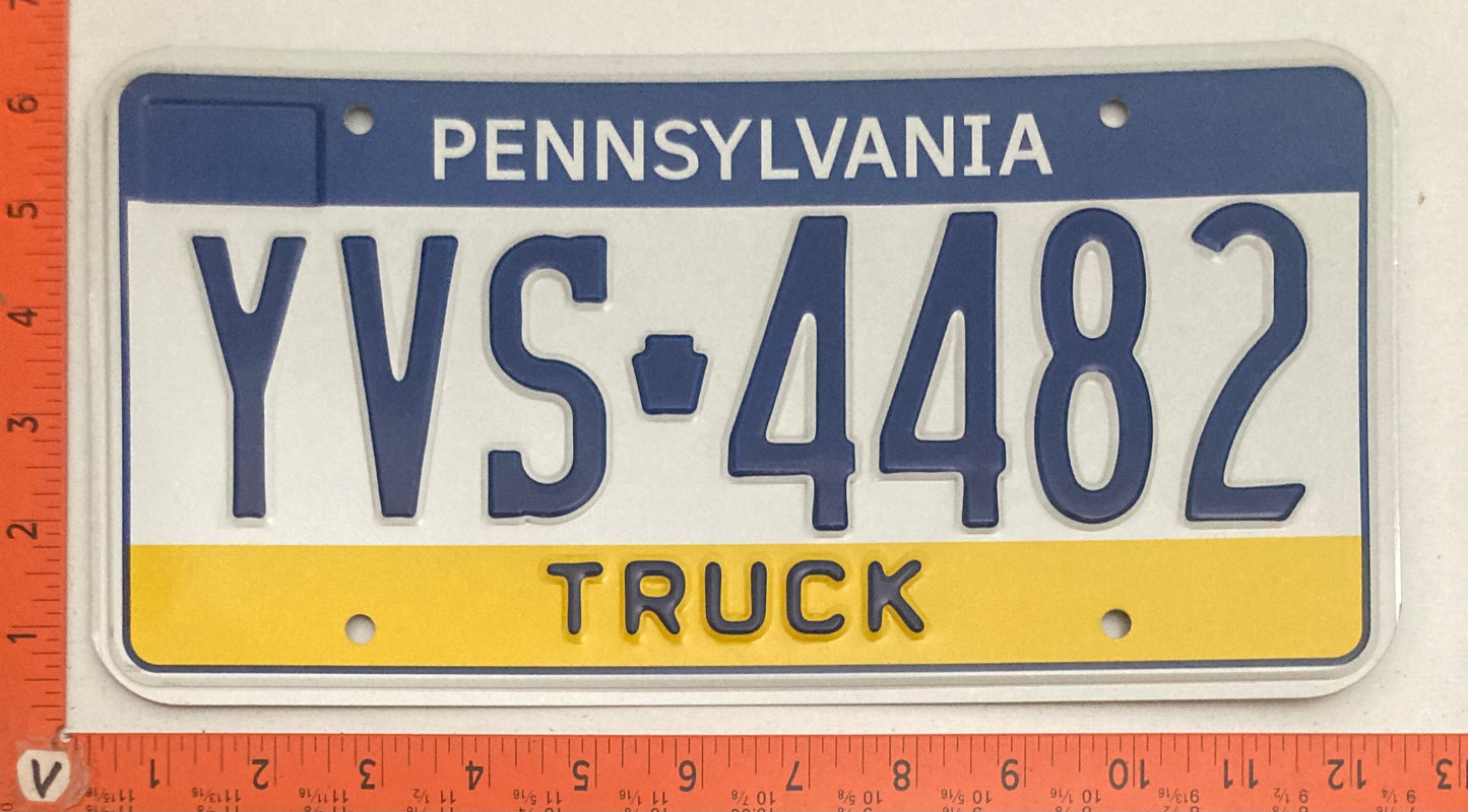 2000s Pennsylvania #YVS 4482 Truck License Plate