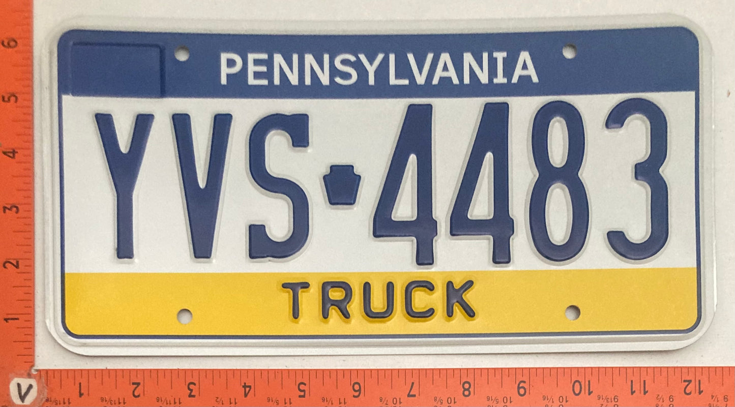 2000s Pennsylvania #YVS 4483 Truck License Plate