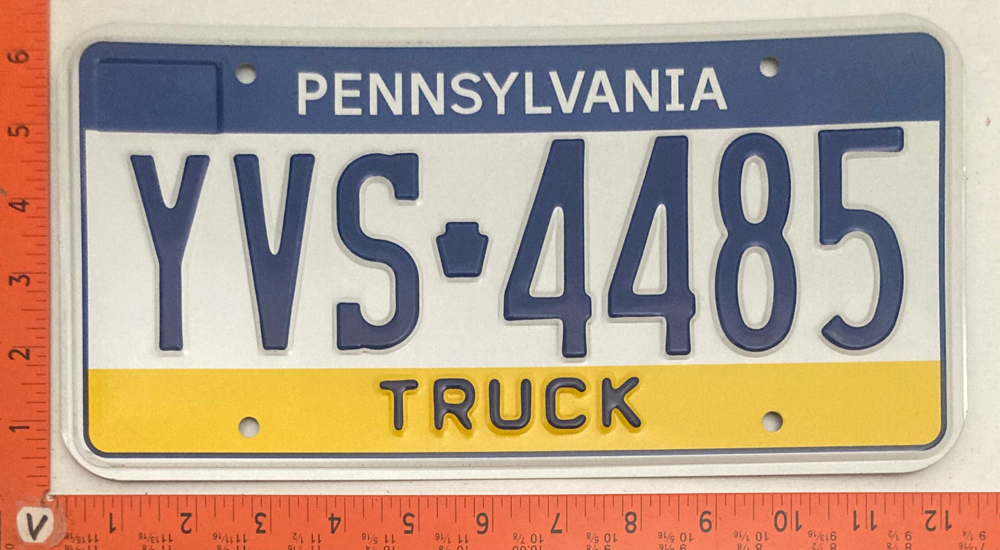 2000s Pennsylvania #YVS 4485 Truck License Plate