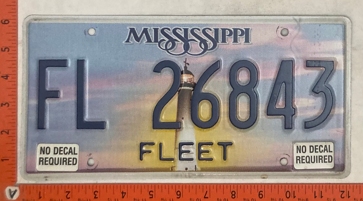 Undated Mississippi #FL 26843 Fleet License Plate