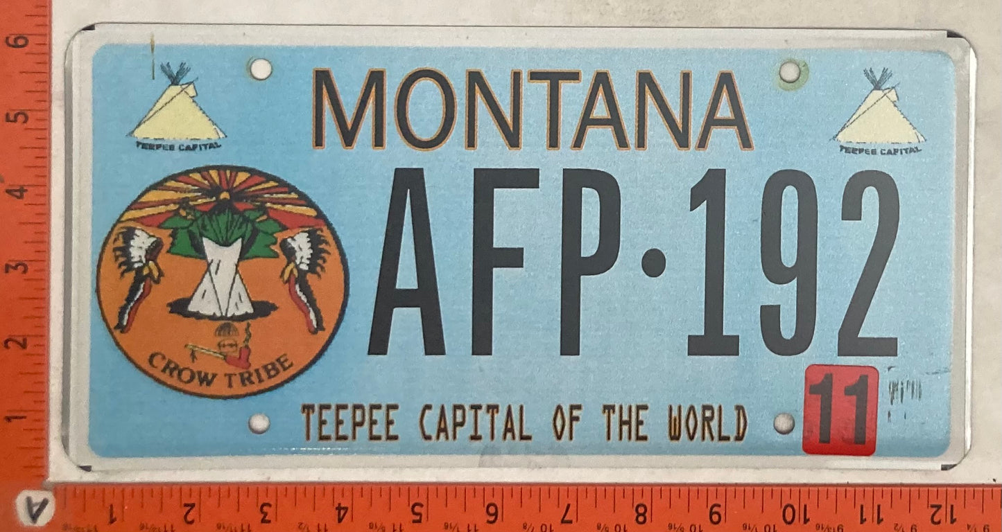 2011 Montana #AFP-192 Passenger License Plate
