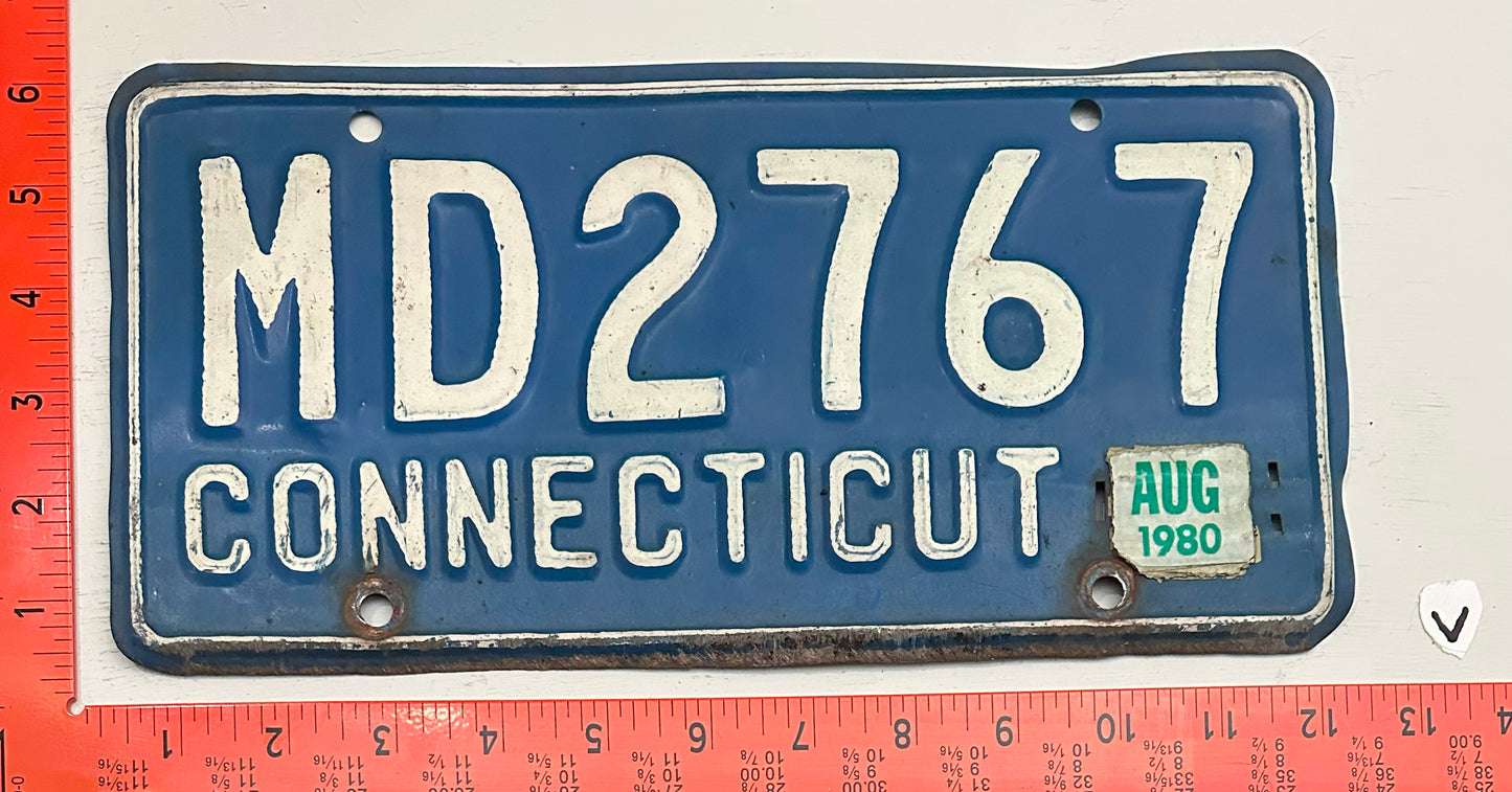 1980 Connecticut #MD2767 Doctor License Plate