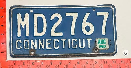 1980 Connecticut #MD2767 Doctor License Plate