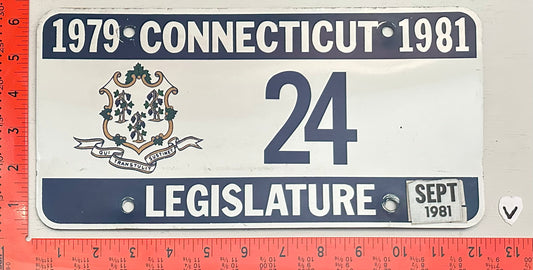 1981 Connecticut #24 Legislature License Plate