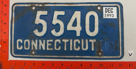 1993 Connecticut #5540 Passenger License Plate