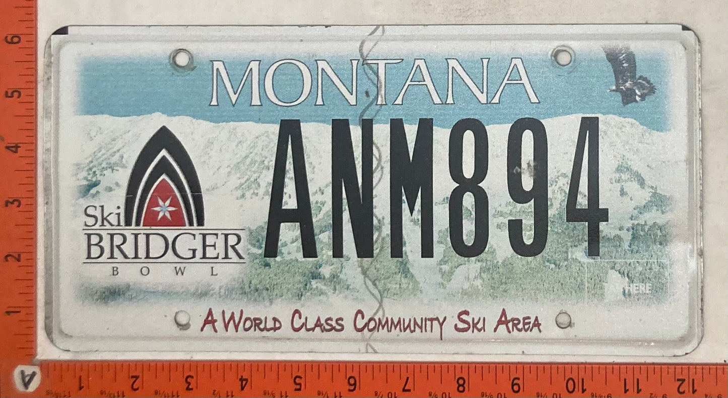 Undated Montana #ANM894 Passenger License Plate
