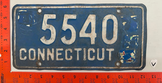 Undated Connecticut #5540 Passenger License Plate