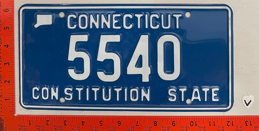 Undated Connecticut #5540 Passenger License Plate
