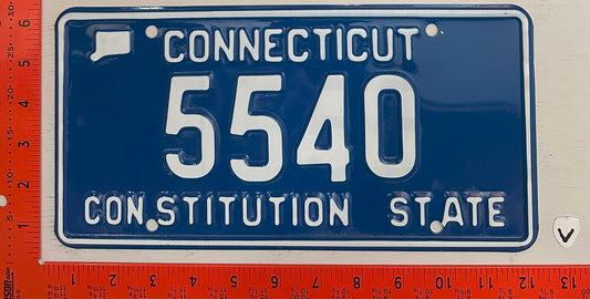 Undated Connecticut #5540 Passenger License Plate