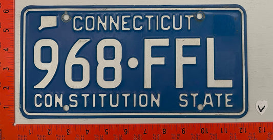 Undated Connecticut #968 FFL Passenger License Plate