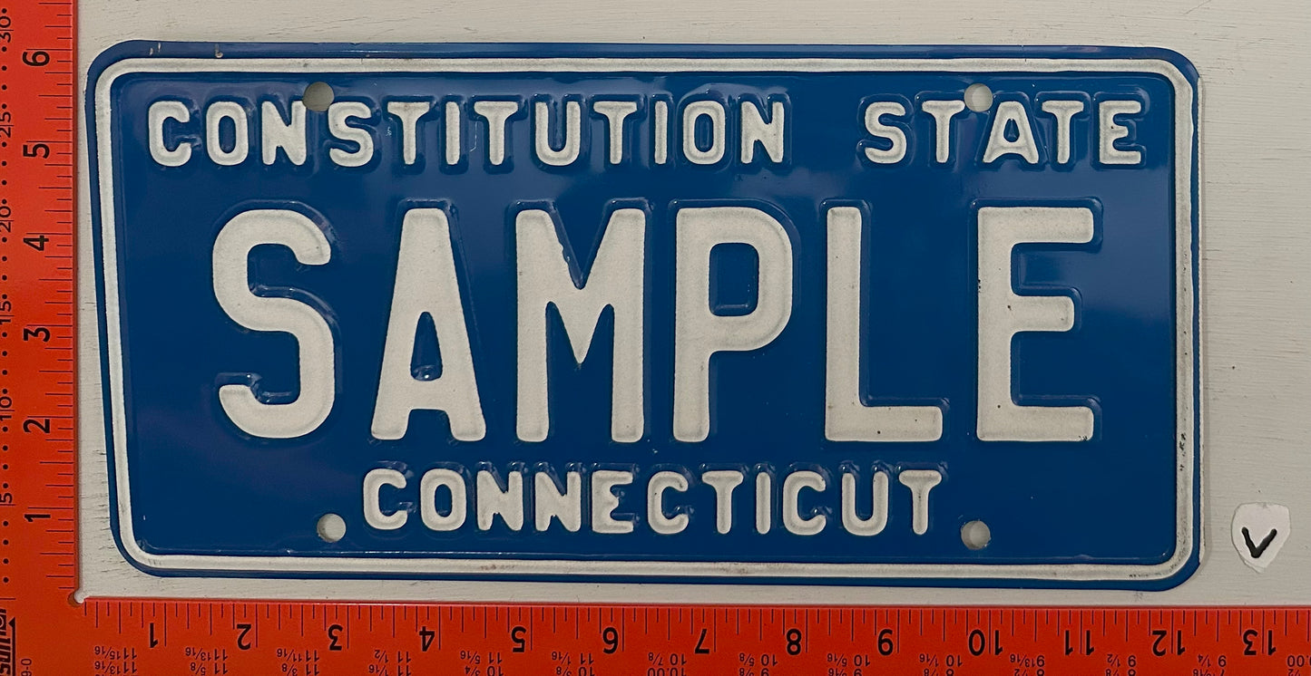 Undated Connecticut #SAMPLE Passenger Sample License Plate