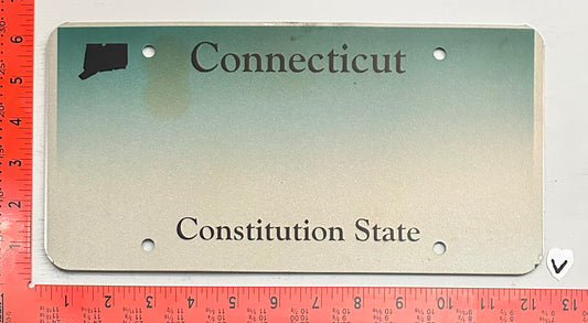 Undated Connecticut blank Passenger License Plate