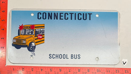 Undated Connecticut blank School Bus License Plate
