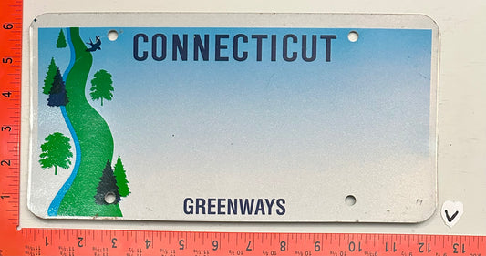 Undated Connecticut blank Greenways License Plate
