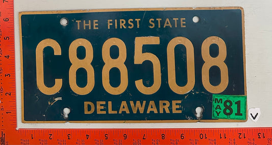1981 Delaware #C88508 Commercial License Plate