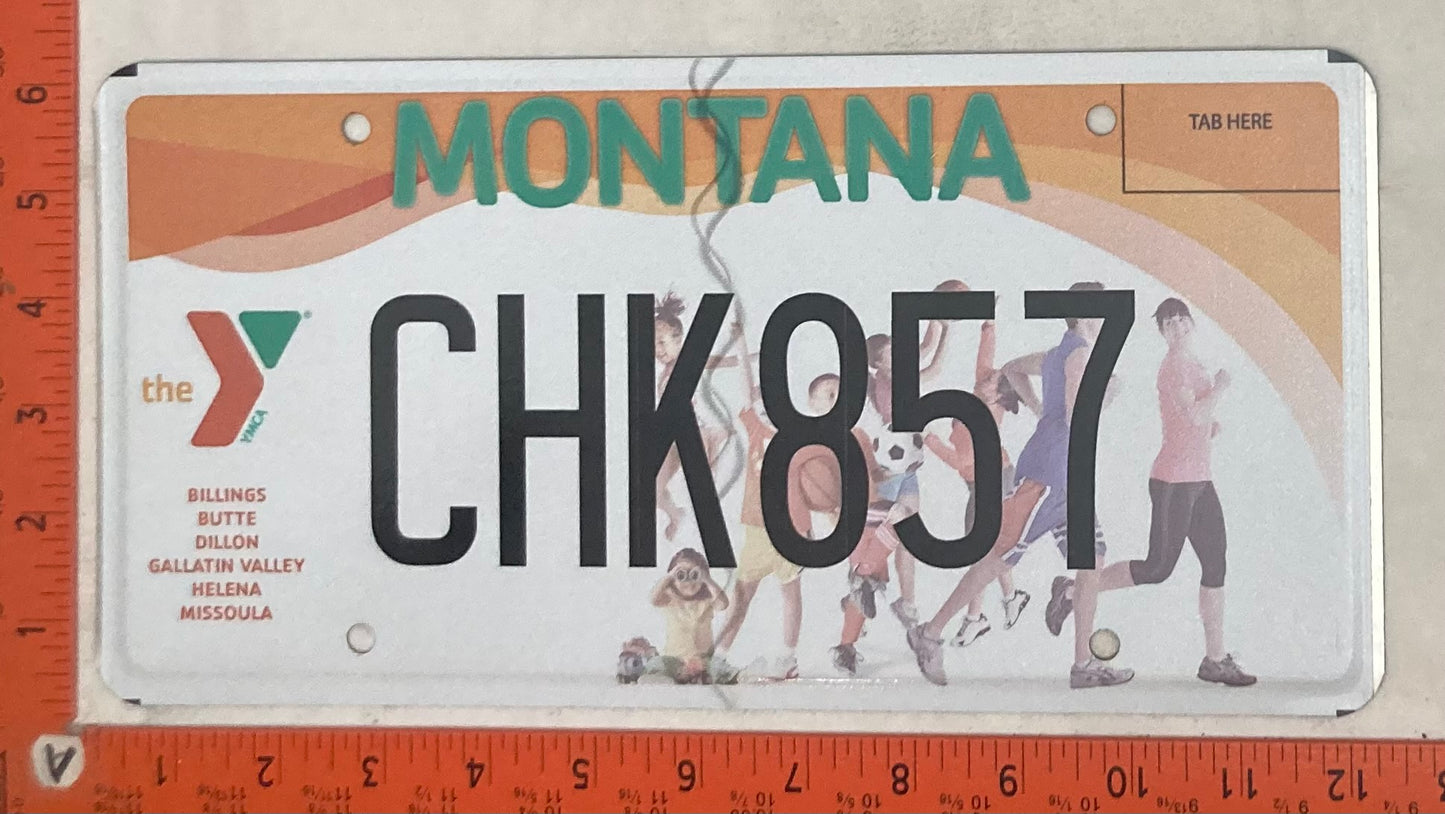 Undated Montana #CHK857 Passenger License Plate