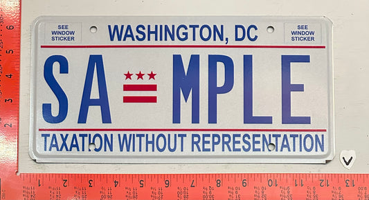 Undated Washington, DC #SA-MPLE Sample License Plate