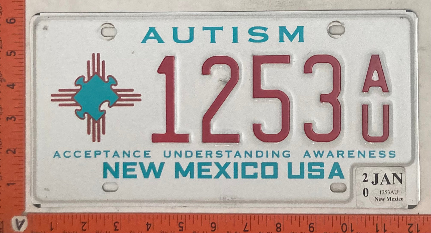 2020 New Mexico #1253A/U Passenger License Plate