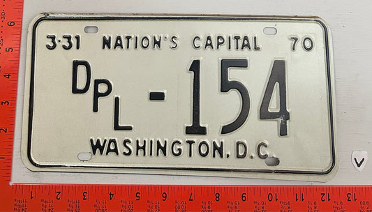 1970 Washington, DC #DPL - 154 Diplomat License Plate