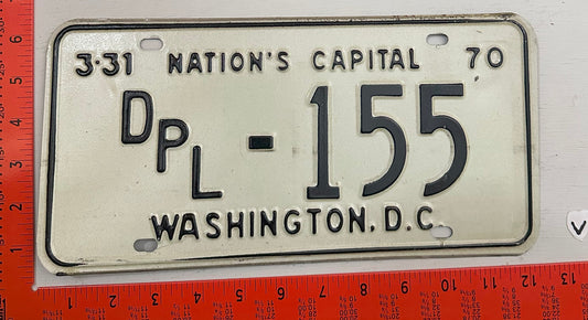 1970 Washington, DC #DPL - 155 Diplomat License Plate