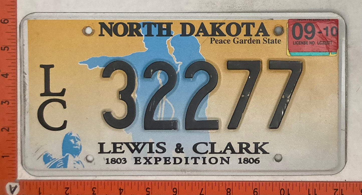 2010 North Dakota #L/C 32277 Passenger License Plate