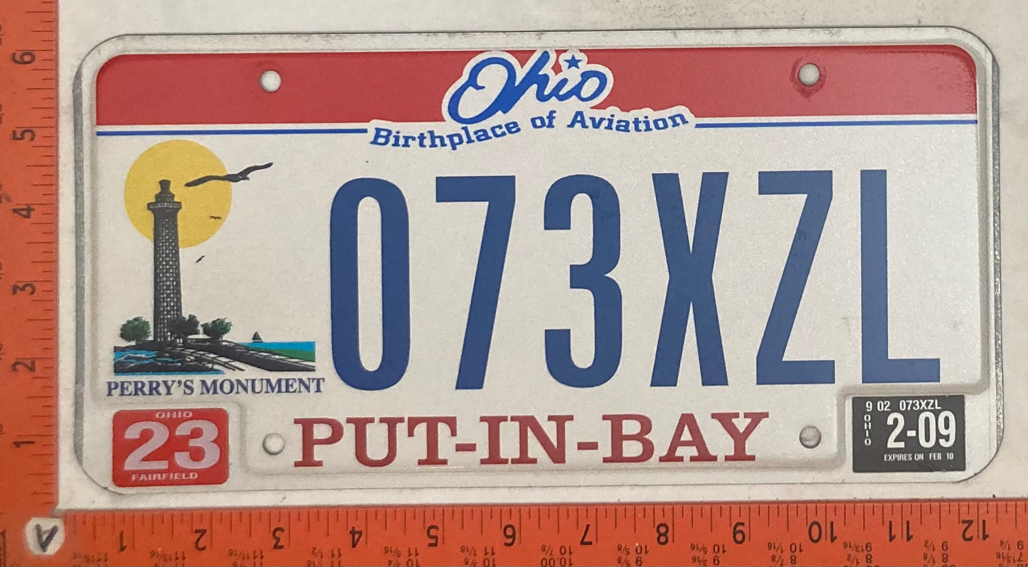 2009 Ohio #0731XZL Passenger License Plate