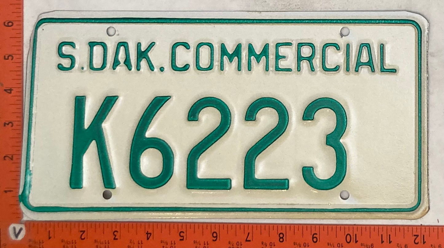 Undated South Dakota #K6223 Commercial License Plate