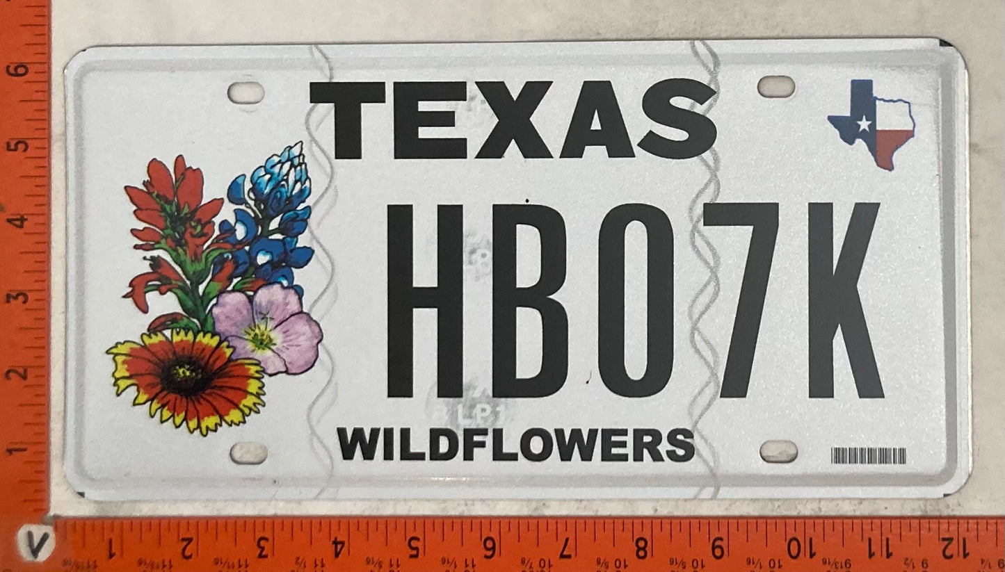 Undated Texas #HBO7K Passenger License Plate