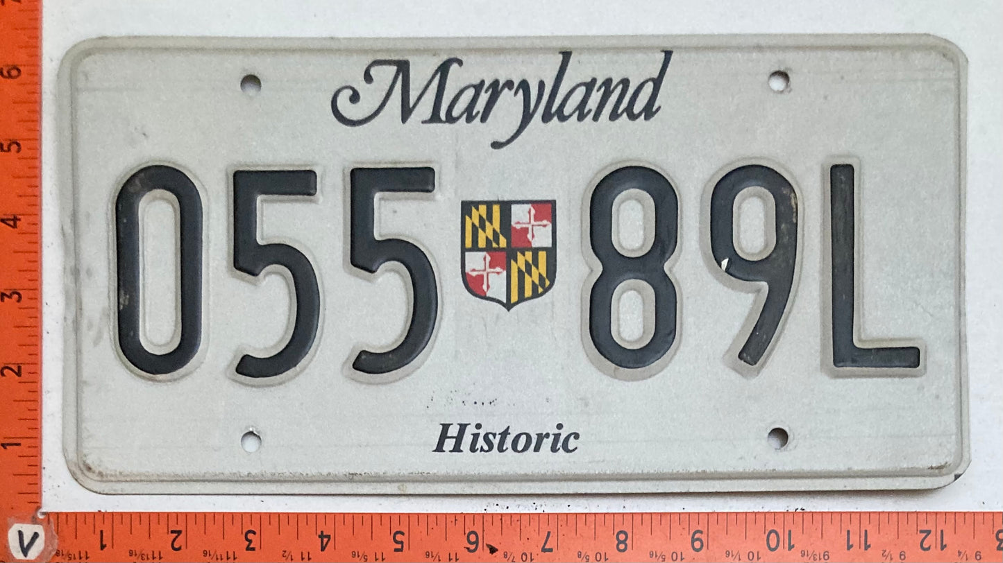 1988 - current Maryland #055 89L Historic License Plate