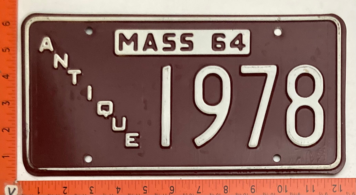 1964 Massachusetts #1978 Antique License Plate