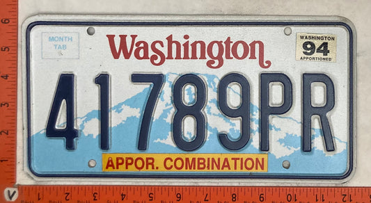 1994 Washington #41789PR Apportioned Combination License Plate