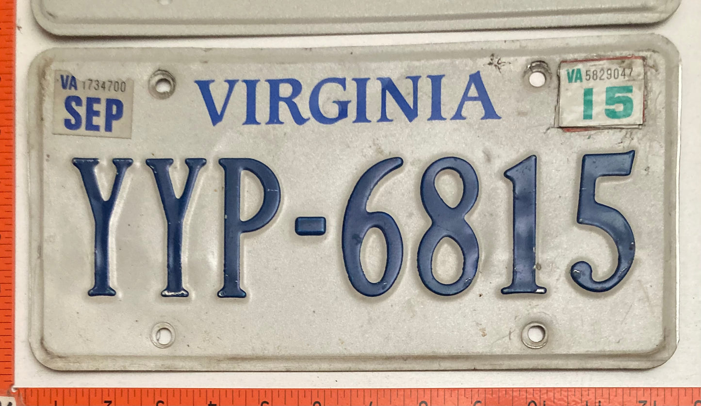 2015 Virginia #YYP-6815 Passenger license plates (Crafter)