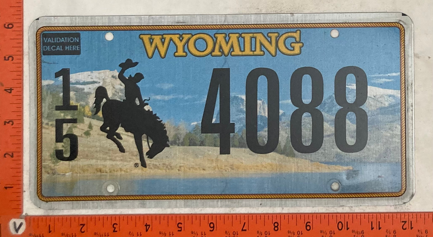 Undated Wyoming #1/5 4088 Passenger License Plate
