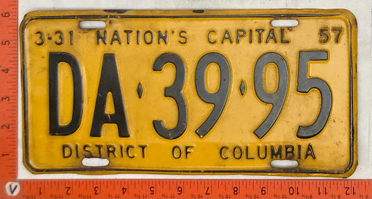 1957 Washington, DC #D-36-95 Dealer License Plate