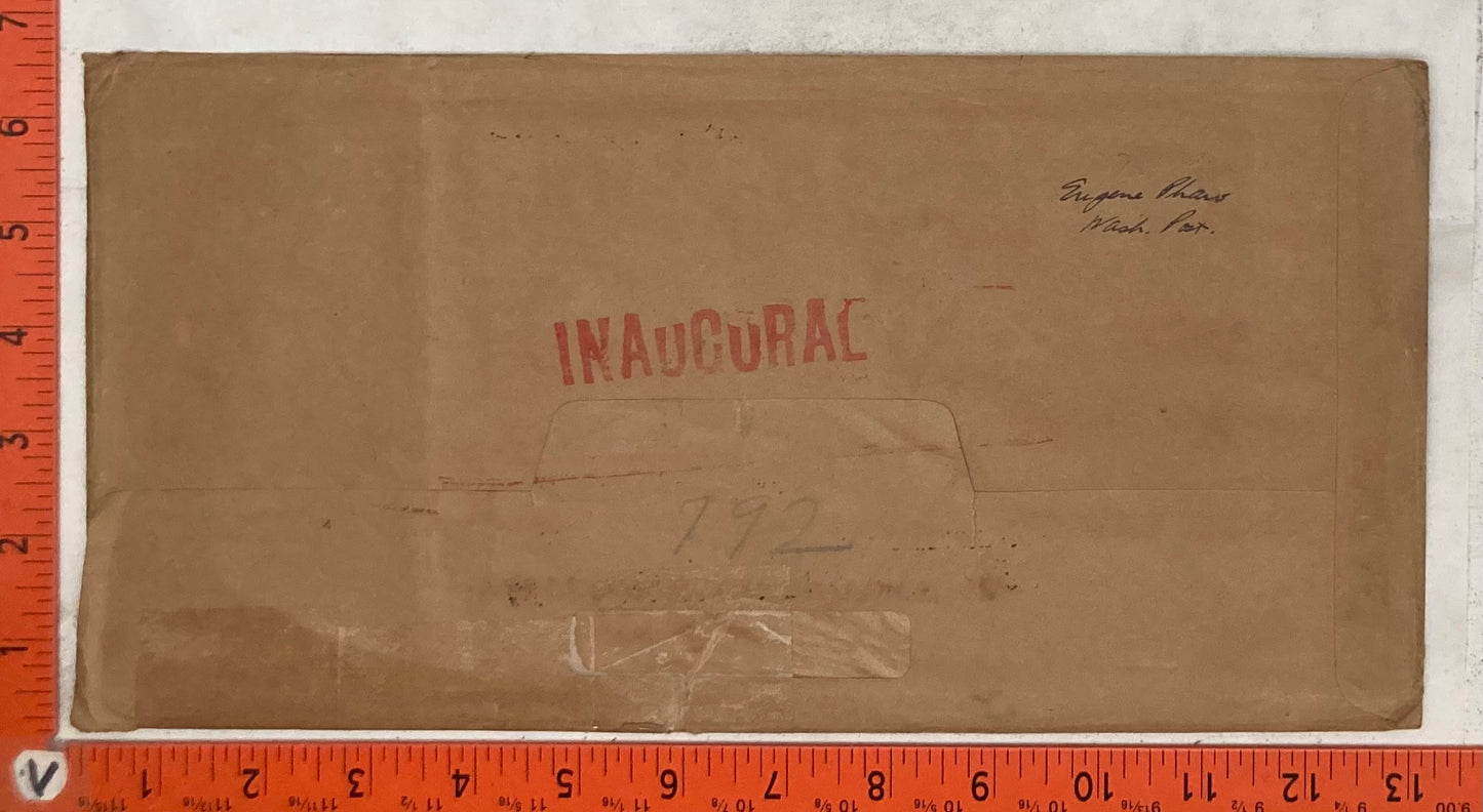 1941 Washington, DC #792 Presidential Inaugural Passenger License Plate (with Envelope)