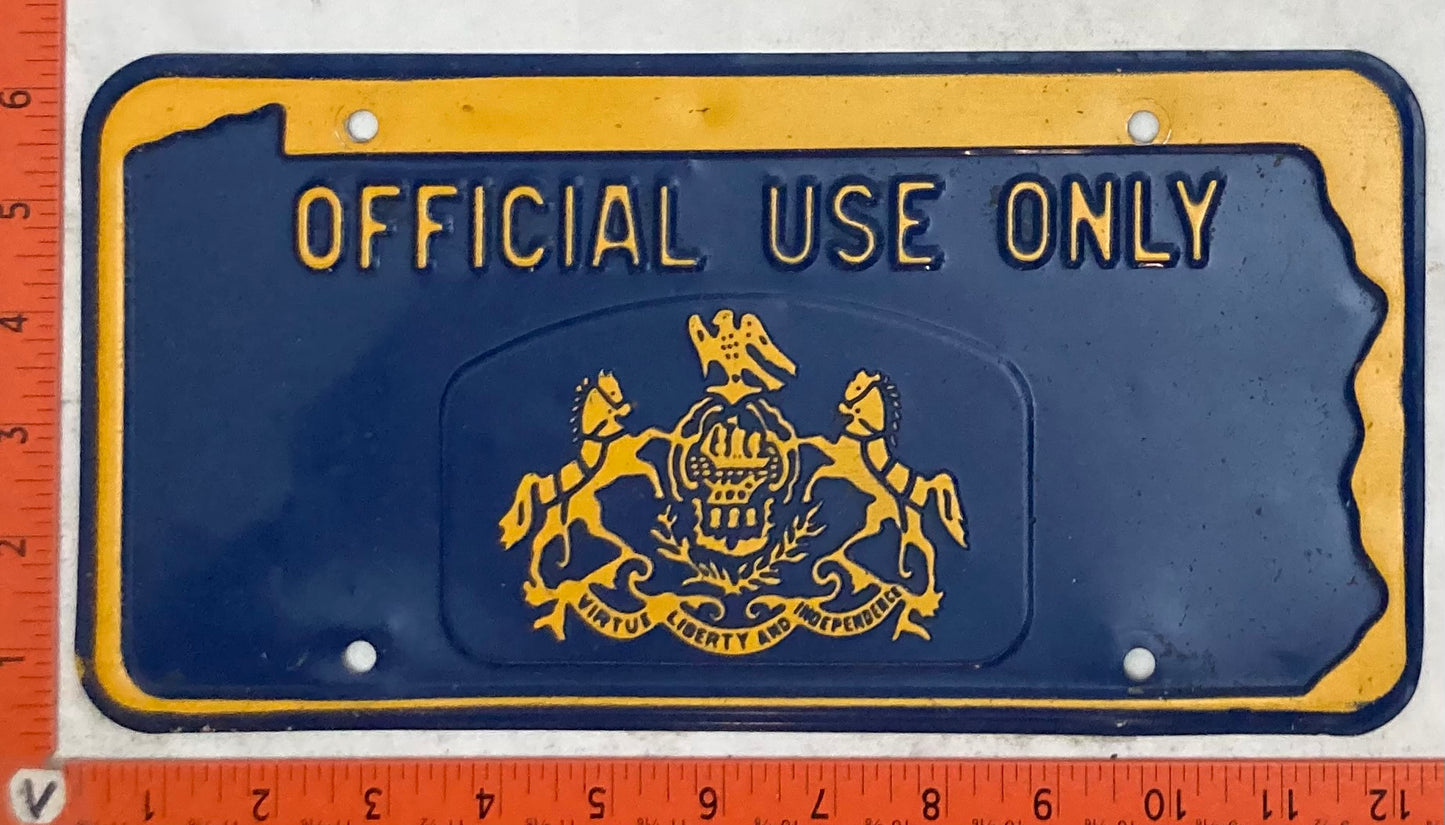 Undated Pennsylvania #Official Use Only License Plate