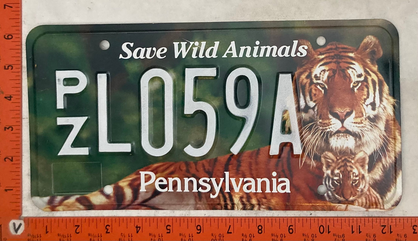 Undated Pennsylvania P/Z L059A Passenger License Plate