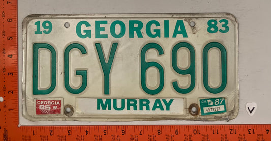 1987 Georgia #DGY 690 Passenger License Plate