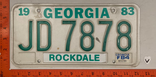 1983 Georgia #JD 7878 Light Truck License Plate