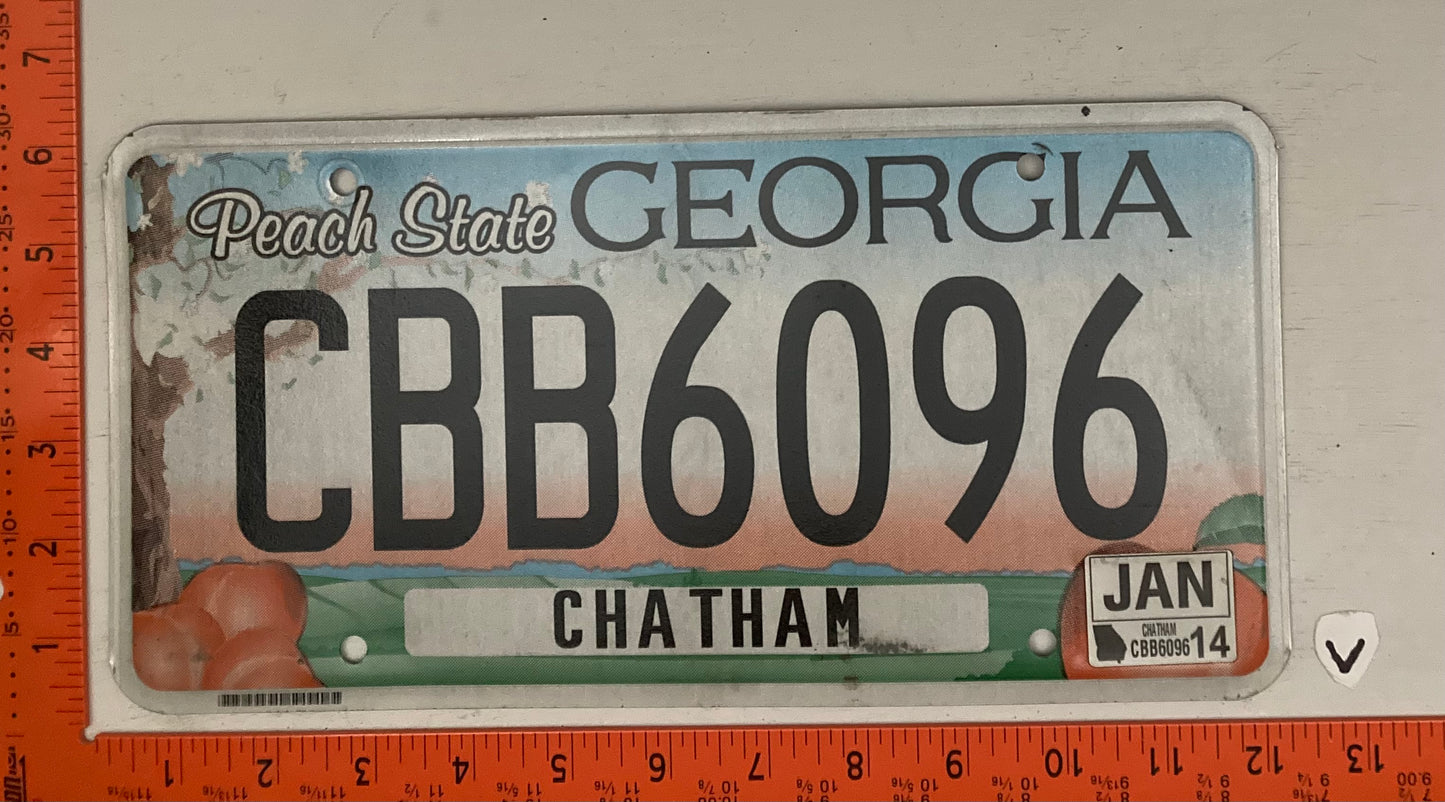 2014 Georgia #CBB6096 Passenger License Plate