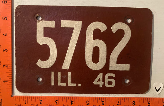 1946 Illinois #5762 Passenger License Plate