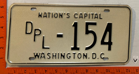 1969 Washington, DC #DPL-154 Diplomat License Plate