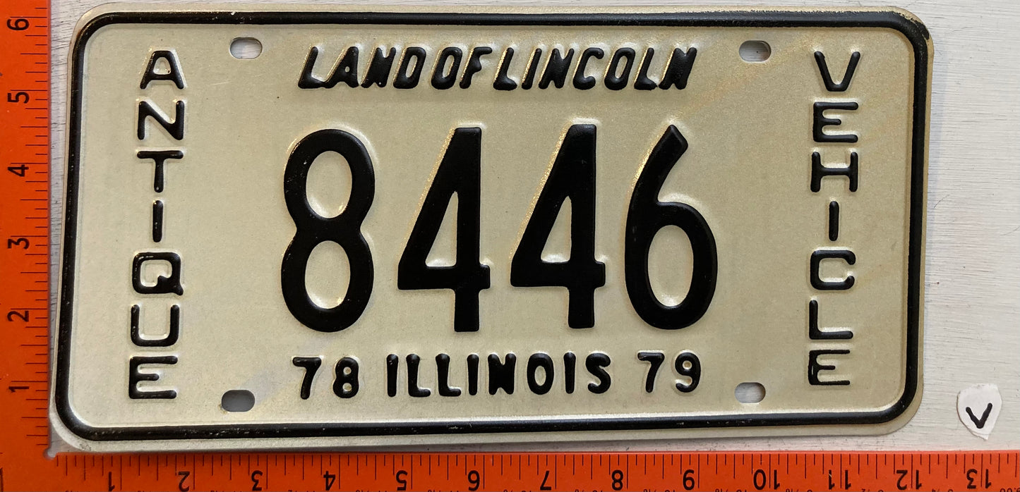 1978 Illinois #8466 Antique Vehicle License Plate