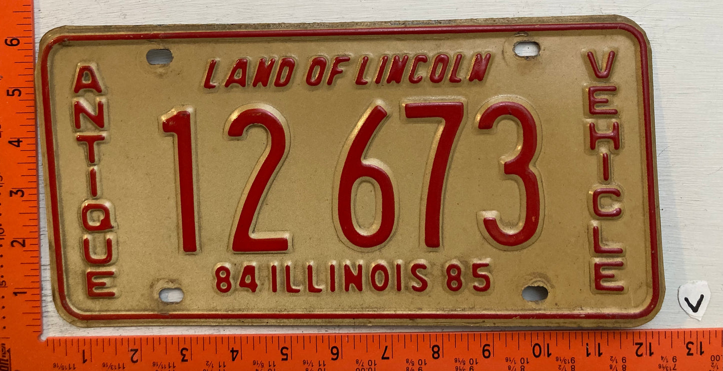 1984 Illinois #12673 Antique Vehicle License Plate