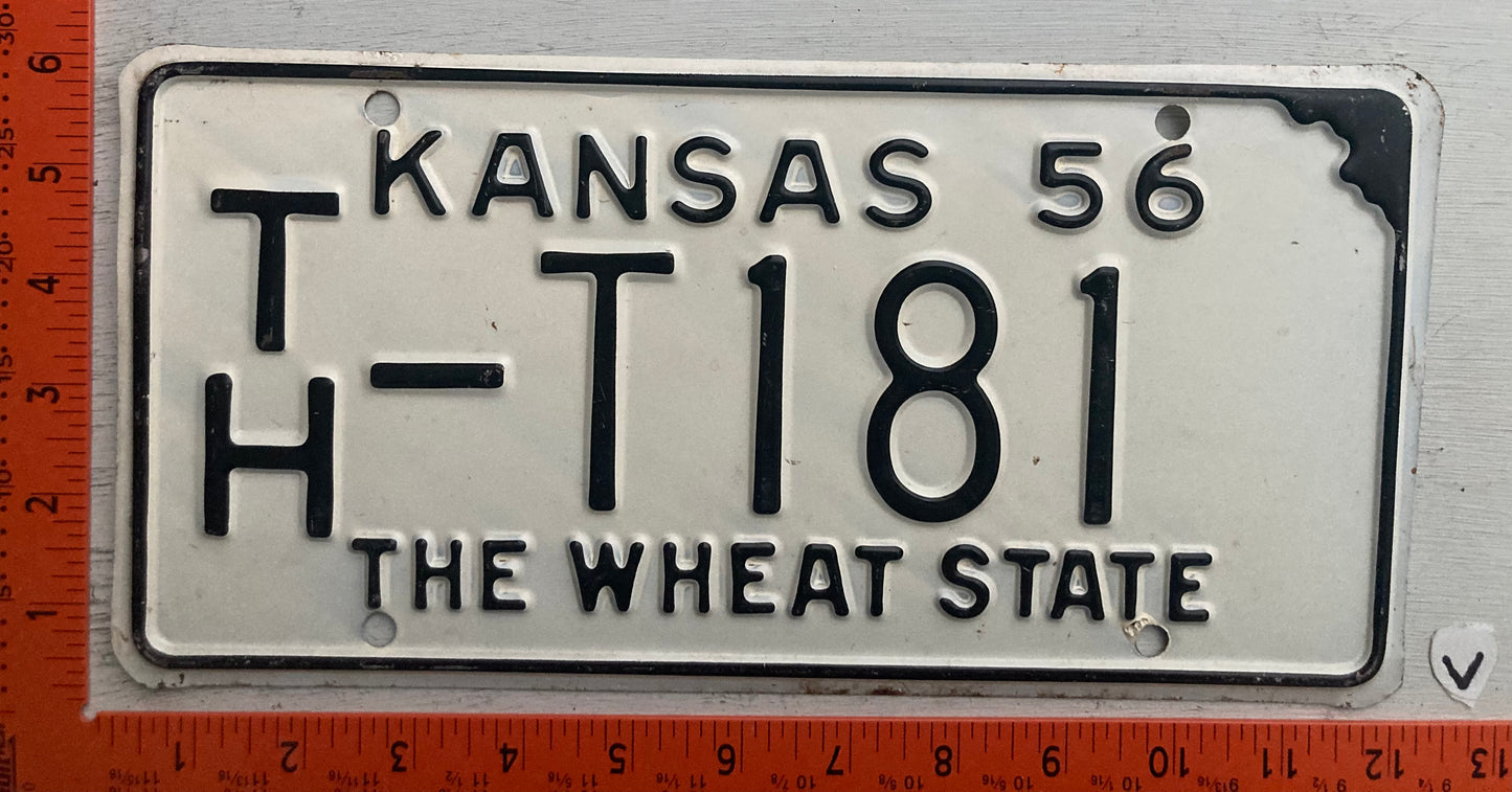 1956 Kansas #T/H - T181 Truck License Plate