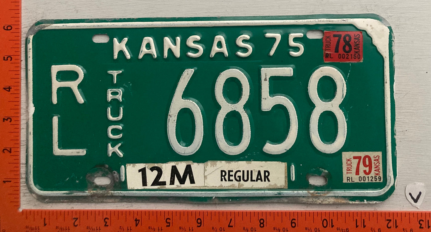 1979 Kansas #RL 6858 Truck License Plate