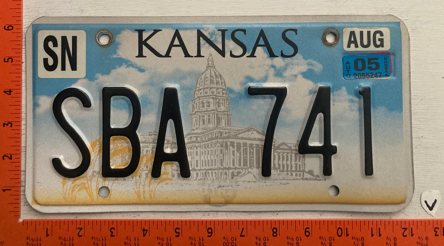 2004 Kansas #SBA 741 Passenger License Plate