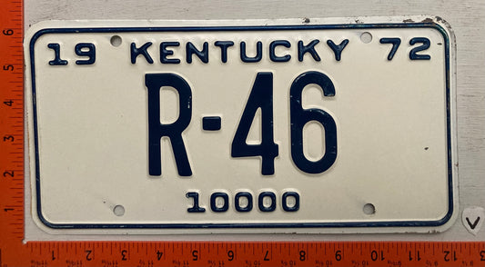 1972 Kentucky #R-46 Truck License Plate