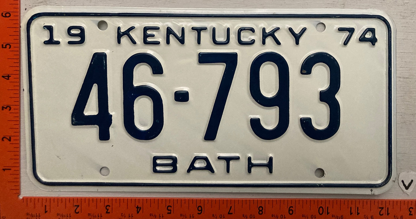 1974 Kentucky #46-793 Passenger License Plate