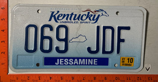 2008 Kentucky #069 JDF Passenger License Plate